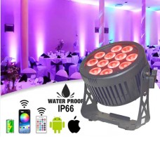 New Outdoor Waterproof 12x18w rgbwa uv 6in1 Battery Powered Wifi App Remote Dmx Wireless LED Uplight 